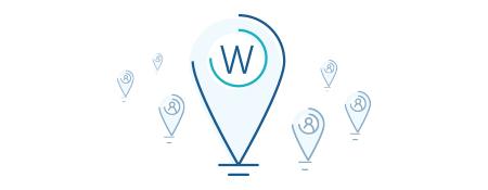 w icon in location marker